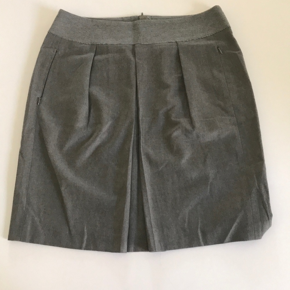 Akris punto gray wool skirt